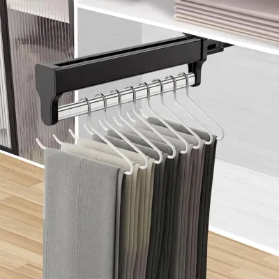 Image de Support réglable pour pantalons, avec barre télescopique