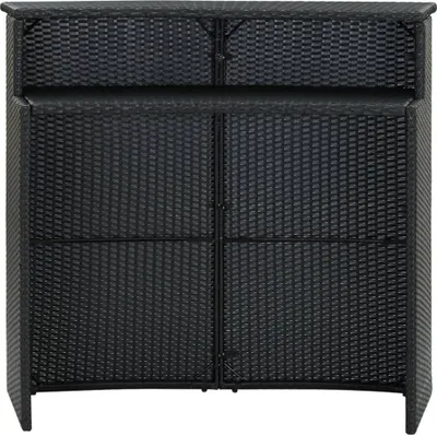 Immagine prodotto di Tavolo da Bar per Esterni Nero 120x55x110 cm in Polyrattan