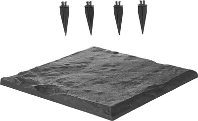 Produktbild von SucceBuy 4x Garten Gehwegplatten in Steinoptik, 395x395mm, Grau