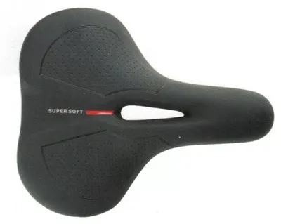 Produktbild von Sattel City "Super Soft" schwarz mit Aussparrung 225 x 210 mm