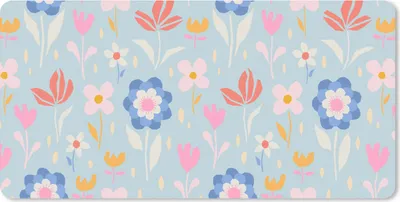 Produktbild von MuchoWow® Mauspad Mousepad Blumen - Pflanzen - Muster 60x30 cm - Mousepads - Maus Mat - Pad - Mausunterlage - Nachhaltig