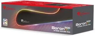 Obrázek produktu pro GENESIS Boron 500 M RGB, Černá, Jednobarevný, Textil, Guma, Napájení z USB, Protiskluzové nožky, Herní podložka na myš