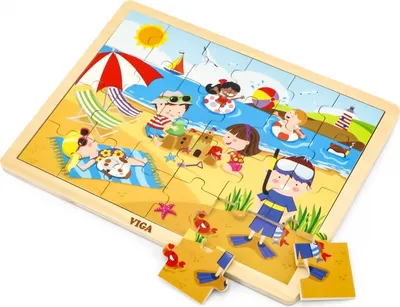 Obrázek produktu pro Dřevěné puzzle 24 dílků - léto