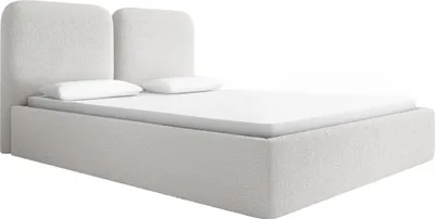 Produktbild von Fedve Polsterbett Doppelbett Fistera Bett Bettkasten Schlafzimmer 180x200 cm Creme (Abriamo 4)