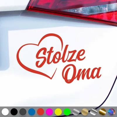 Produktbild von PantherPixel Stolze Oma Aufkleber Großeltern Enkelkinder Sticker Auto Geschenkidee Farbe Rot