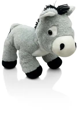 Produktbild von Plüschtier Esel 32 cm Grau – Weiches Kuscheltier, Stofftier