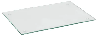Zdjęcie produktu dla Deska do krojenia szklana - 50 x 40 cm - Przezroczysta - Hartowane szkło - Antypoślizgowa