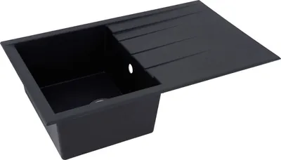 Produktbild von Küchenspüle Einbauspüle Spüle Granit Mineralite 80 x 50 Schwarz Respekta Houston