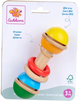 Produktbild von Eichhorn Babywelt Baby Greifling-Rasselstab 100007802