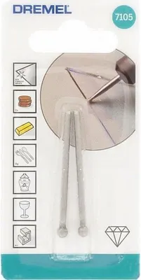 Immagine prodotto di Frese diamantate DREMEL, 4,4 mm, 2 pezzi, 7105, per legno, Vetroceramica, vetro e pietre semipreziose