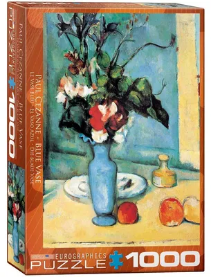 Productafbeelding van Puzzel van 1000 stukjes, Cézanne - Vaas met blauwe bloemen