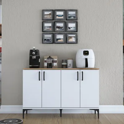 Immagine prodotto di Skye Decor, JE162 - 3268, bianco, armadio multiuso, 120 x 78,6 x 40 cm, 100% rivestito in melamina