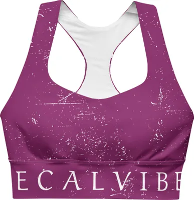 Produktbild von DECALVIBES Longline Sports Bra Sport BH Ultimate Purple Carbon Paper - L