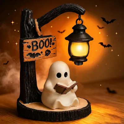 Zdjęcie produktu dla 1 x lampka nocna w kształcie ducha, emitująca miękkie światło