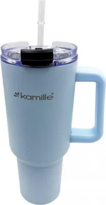 Produktbild von THERMOSBECHER AUS STAHL 100 % DICHT geräumige Trinkflasche KAMILLE 1200 ml