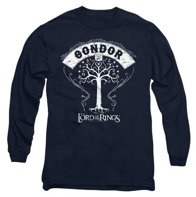 Obrázok produktu pre Tričko "Pán prsteňov" – "Gondor", uni, dlhý rukáv, model TV37124 (veľkosť S), farba: námorná modrá, Obrázok generovaný UI