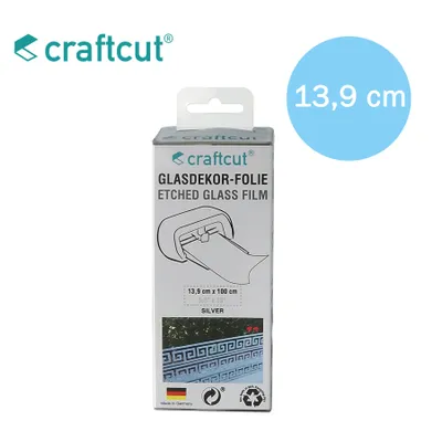 Produktbild von craftcut Glasdekor silber 13,9 x 100 cm