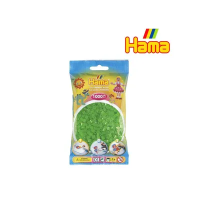 Immagine prodotto di Hama 207-37 Confezione di perline da 1000 pezzi, verde neon