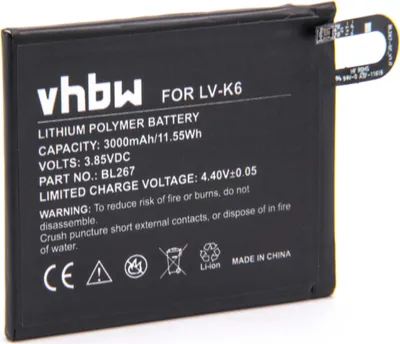 Produktbild von vhbw Akku Ersatz für Lenovo BL267 für Handy Smartphone Telefon (3000 mAh, 3,85 V, Li-Polymer)