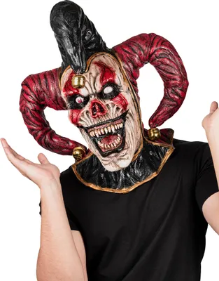 Produktbild von Vollgesichtsmaske für Erwachsene - Dämonischer Joker - Einheitsgröße