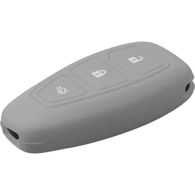 Produktbild von PhoneNatic Silikon Schlüssel Hülle kompatibel mit der Ford Mondeo / Fusion 3-Tasten Fernbedienung in grau Funkschlüssel 3-Key