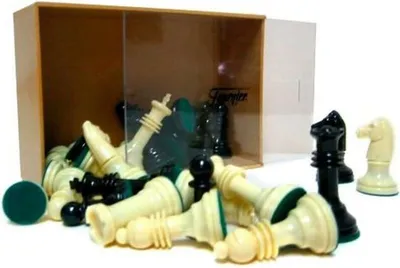 Produktbild von Fournier 521722 - FOURNIER Kunststoff-Schachfiguren