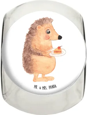 Produktbild von Mr. & Mrs. Panda Kaffeedose Igel Kuchenstück XL 2000ml - Weiß - Geschenk, Bonboniere, Kuchen, glasbehälter, Backen, Vorratsdose, Müsli Glas, Torte, Geburtstagskuchen