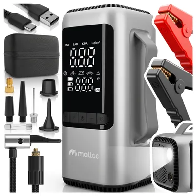 Produktbild von 4-in-1 Starthilfegerät 1000A, Luftkompressor 150 PSI, Powerbank 8000mAh, LED-Licht, Auto Batterie Booster