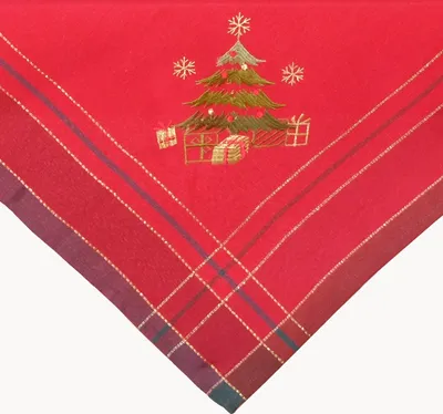 Image de Linge de table avec broderie Arbre 85 x 85 cm