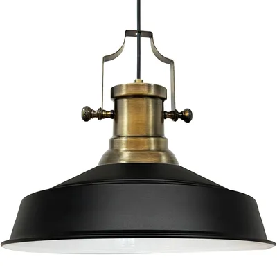 Produktbild von Pendelleuchte Hängelampe Industrial Schwarz Metall, Ø40cm, E27, Vintage Lampe