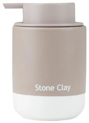 Produktbild von Estia Flüssigseifenspender Seifenspender 280 ml aus Keramik weiß beige Seifendispenser