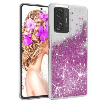 Produktbild von EAZY CASE - Glitzer Hülle kompatibel mit  Xiaomi 11T / 11T Pro 5G Glitzer Schutzhülle, Soft Case, Backcover Transparent mit Motiv