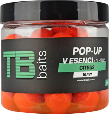 Zdjęcie produktu dla TB Baits Plovoucí Boilie Pop-Up Orange Citrus + NHDC 65 g 12 mm