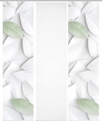 Produktbild von HOME in green LISON Schiebegardine recyceltes Polyester, 245x60 cm, Blättermotiv
