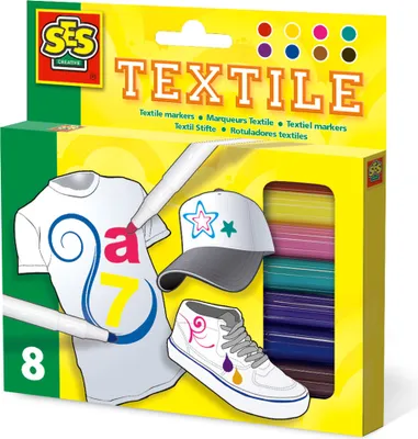 Image de SES | Marqueurs pour textiles | 8 pièces