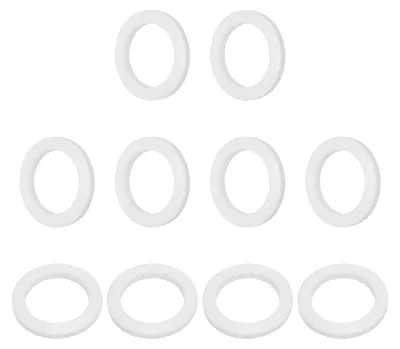 Produktbild von 10 Stück PTFE-Flachdichtungen 14x20x2mm, weiße Dichtungsabstandshalter, Flanschdichtung für Maschinenleitungen, Ventile, Öl- und Gasindustrie