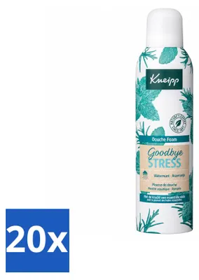 Produktbild von 20 x Kneipp Duschschaum Goodbye Stress - Wasserminze & Rosmarin - 200 ml - Vorteilspackung - 20 Stücke