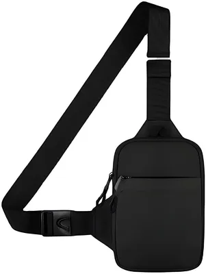 Produktbild von PolkaHome® Slingtasche – Umhängetasche aus Polyester, 23 x 16 x 2,2 cm, Schwarz