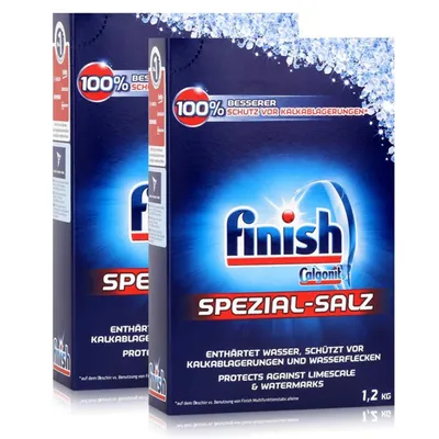 Produktbild von Calgonit Finish Spülmaschinen Spezial-Salz 1,2kg (2er Pack)