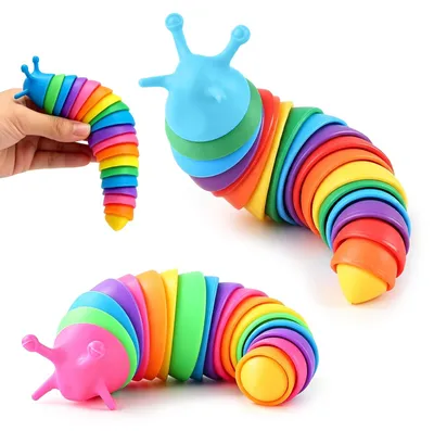 Immagine prodotto di Giocattolo antistress a forma di bruco, colorato, per adulti