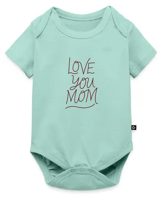 Produktbild von Spreadshirt Geschenk Mom | Love You Mom Kurzarm Tages Baby Body, 68 (3-6 M.), Mint