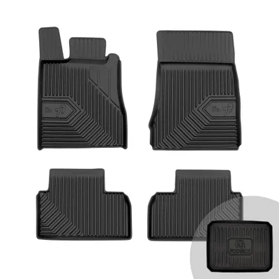 Produktbild von FROGUM No.77 Gummimatten Ganzjahresset von Auto Fußmatten Autofussmatten für Mercedes-Benz S-Klasse W220 1998-2005
