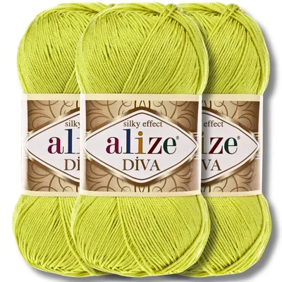 Produktbild von Alize 3x 100g Diva Wolle, Uni, Häkeln, Stricken (109)