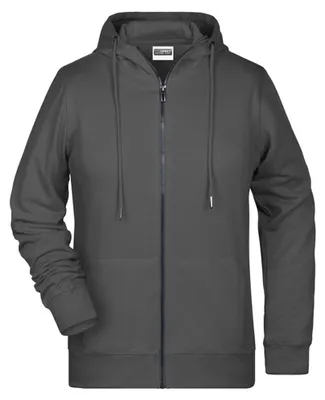 Imagen del producto de James and Nicholson - Sudadera con cremallera completa para mujer, modelo LT2777 (talla S), color gris grafito (un solo color)