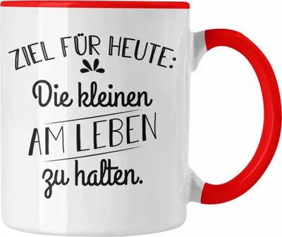 Produktbild von Trendation - Lustige Tasse für Kindergärtnerin Erzieherin Geschenk Spruch Kaffeetasse Kindergarten Erzieher Tasse mit Spruch (Rot)