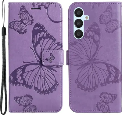 Produktbild von Samsung Galaxy A54 Hülle - Coverup Schmetterlinge Klapphülle - Lila
