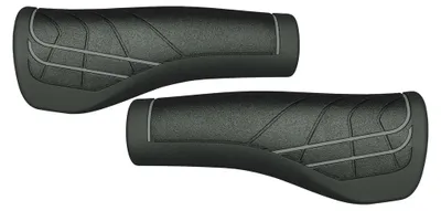 Obrázok produktu pre Herrmans 2099-0554 Grip Line gripy na riadidlá, 125 mm, Ø 22 mm, čierna/sivá (1 pár)