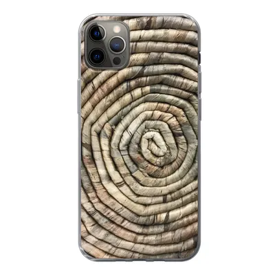 Produktbild von MuchoWow® Handyhülle Schutzhülle Hülle für iPhone 13 Pro Max Kreis - Schilf - Korb Silikon Softcase Handy Hülle - Mobiltelefon