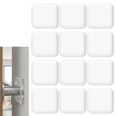 Image de Lot de 12 pièces comprenant des butoirs de porte de 4 cm, des protections autocollantes en silicone pour poignées de porte, des butoirs en caoutchouc, des butoirs de porte, des protections de porte, des butoirs de porte, des butoirs muraux pour meubles et des butoirs de fenêtre