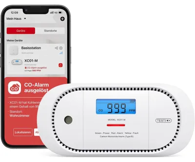 Produktbild von X-Sense smarter vernetzter Kohlenmonoxid CO-Melder XC01-M